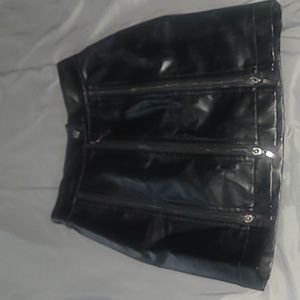 Faux Leather Skirt